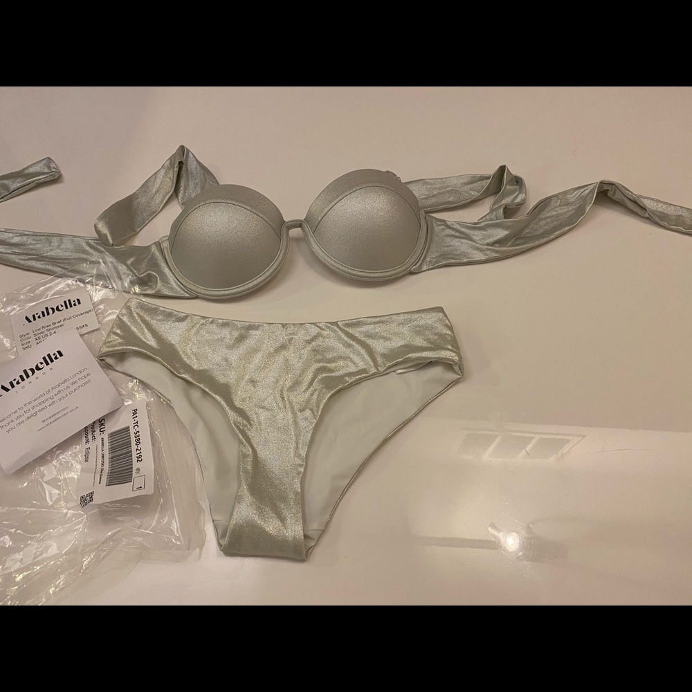 Arabella London silver shimmer bikini